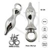 Plug anal metalico con aro extractor Small